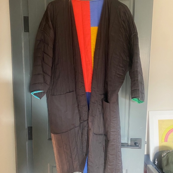Mara Hoffman Temple Colorblock Coat Size Medium--Large - Picture 4 of 7